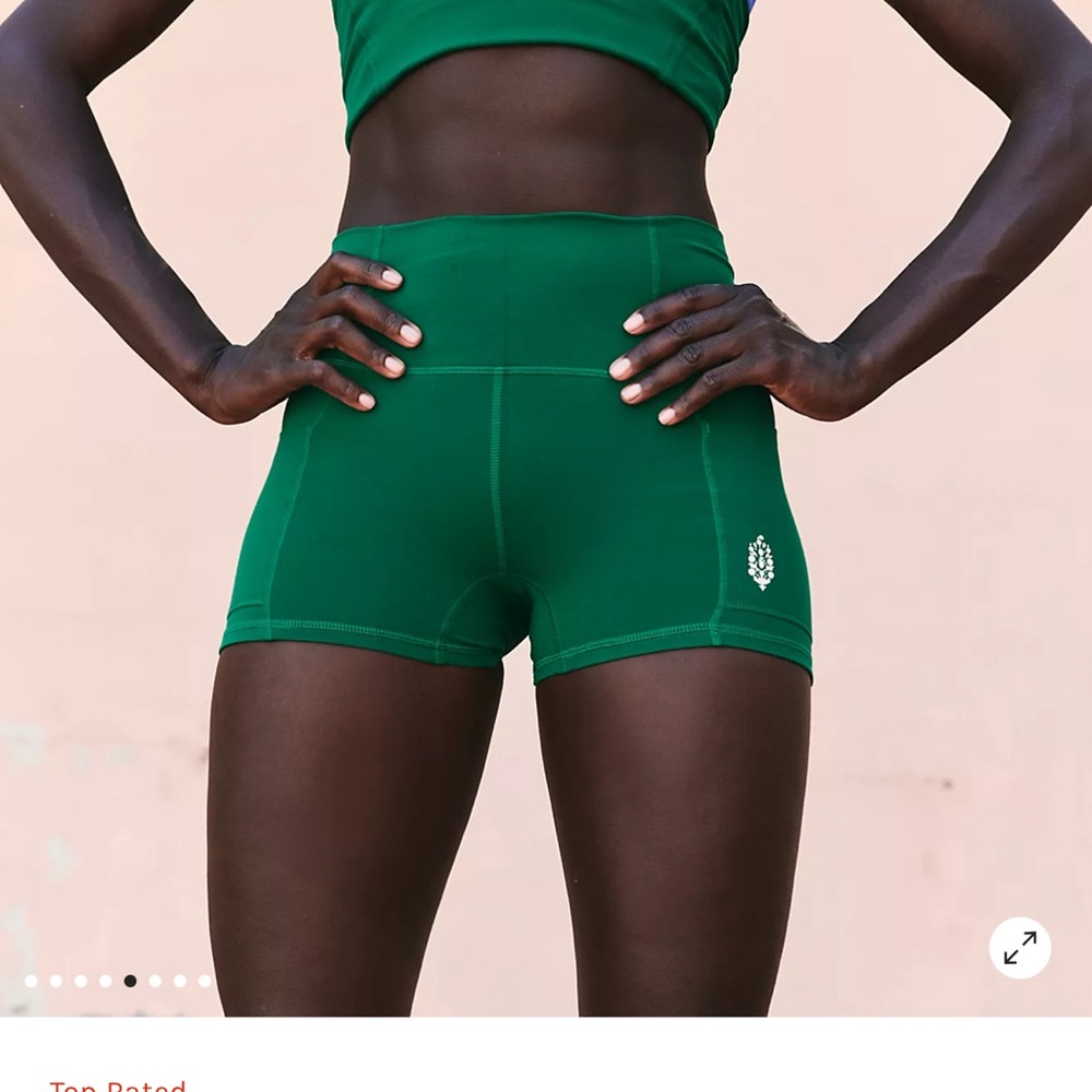 FP Movement by Free People High Waist Green Shorts